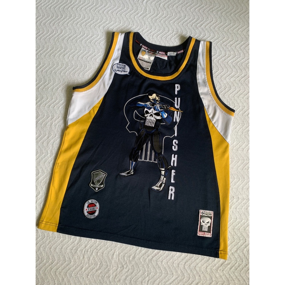 VTG The Punisher x Johnny Blaze Tank Jersey nice patches Sz XL streetwear rare‎